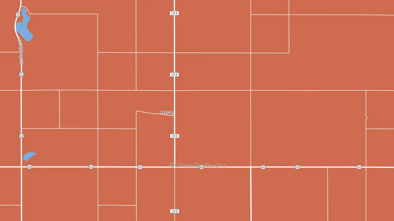 Heaton, ND Map of Drug-Related Crime Rates