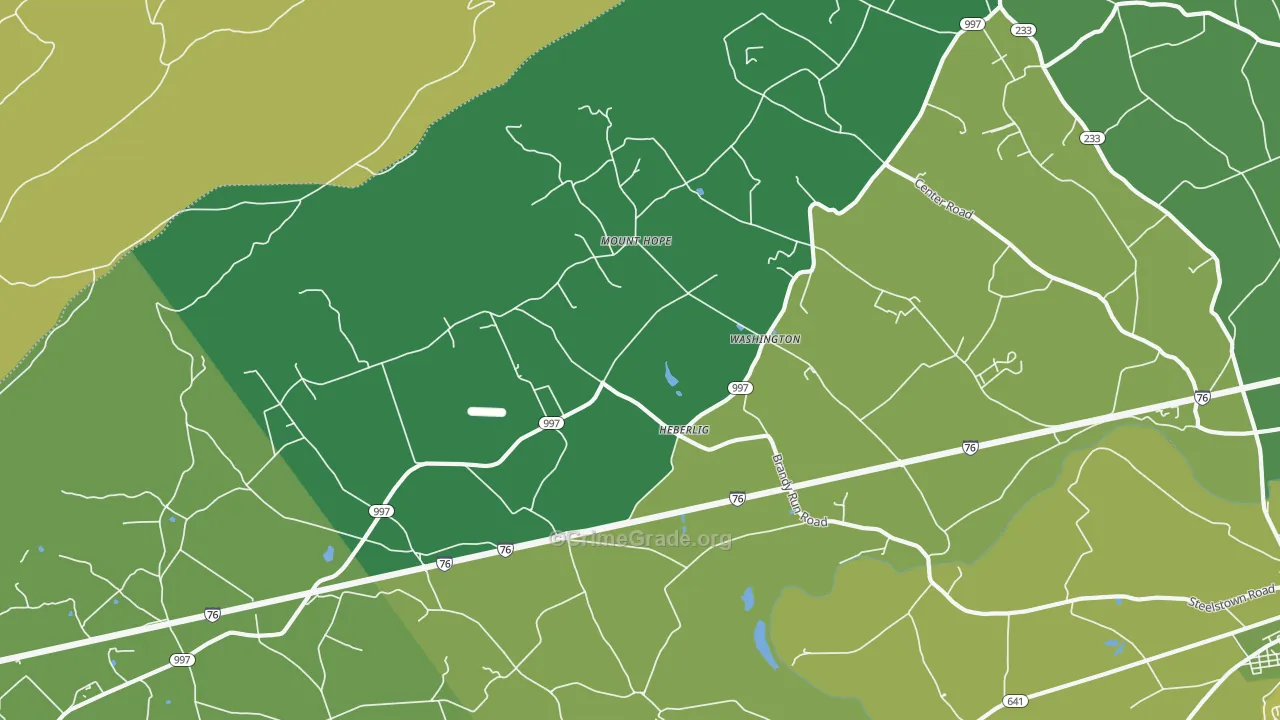 Heberlig, PA Map of Drug-Related Crime Rates
