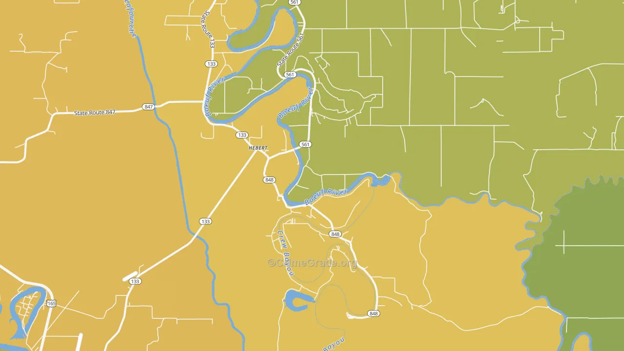 Hebert, LA Map of Drug-Related Crime Rates