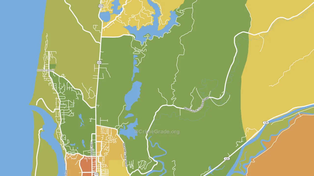 Heceta Junction, OR Map of Drug-Related Crime Rates