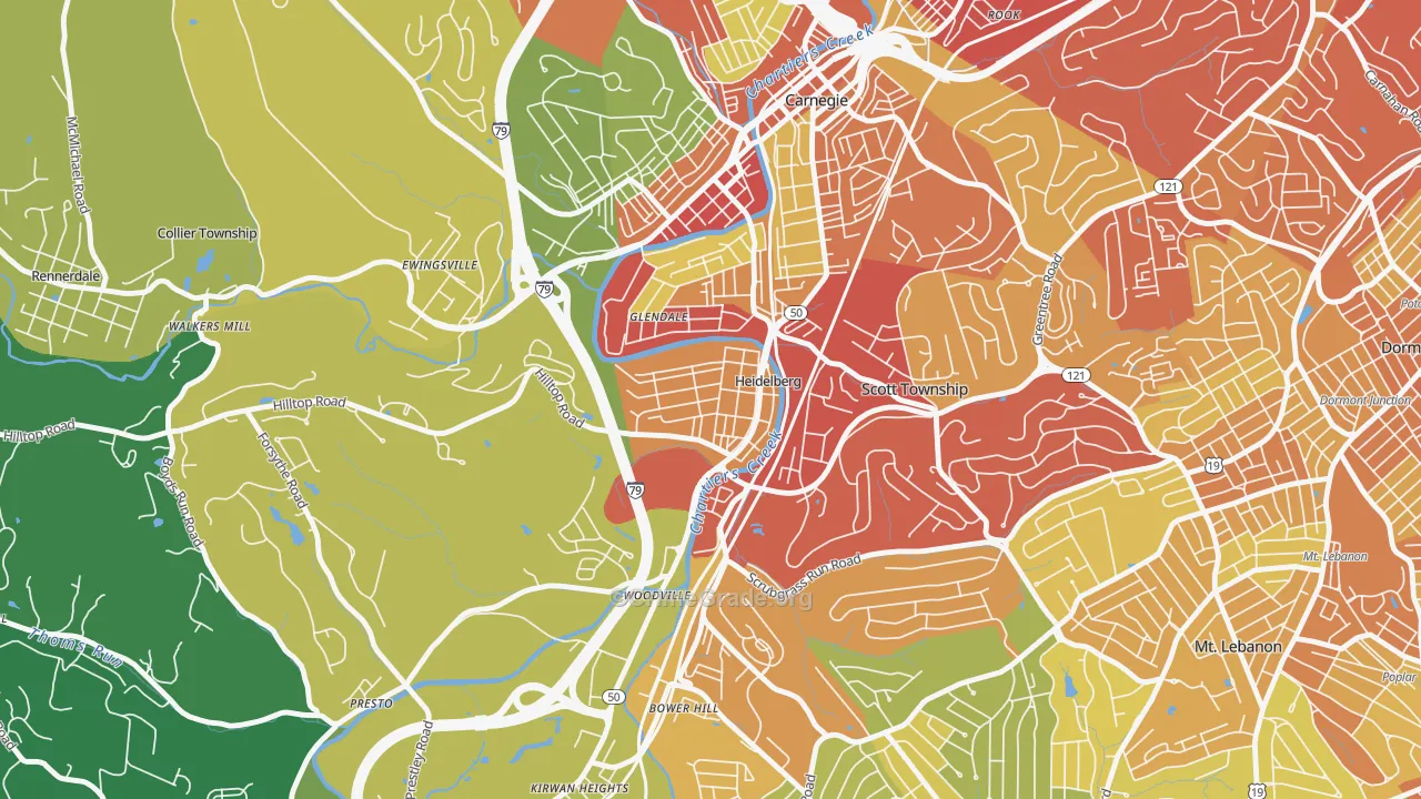 Heidelberg, PA Map of Drug-Related Crime Rates