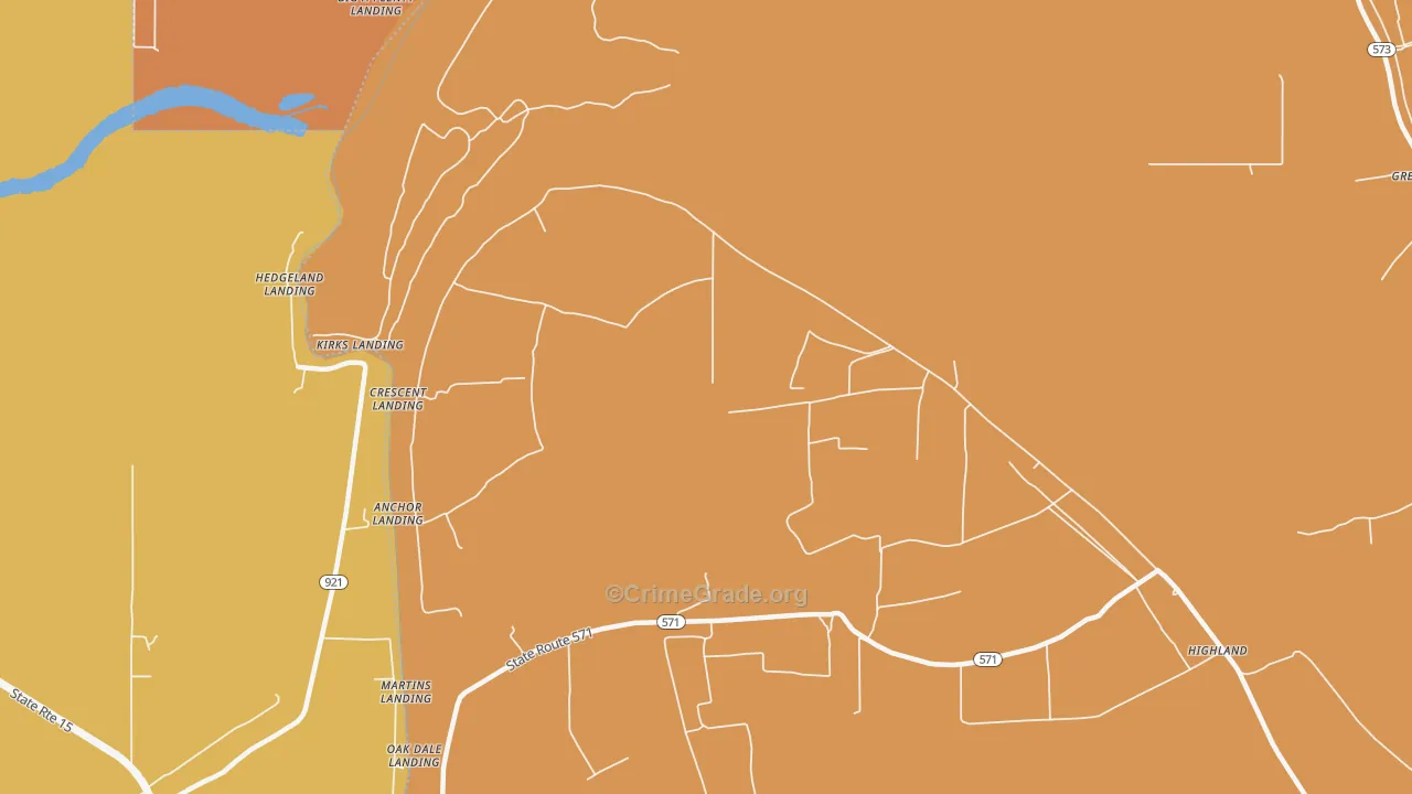 Helena, LA Map of Drug-Related Crime Rates