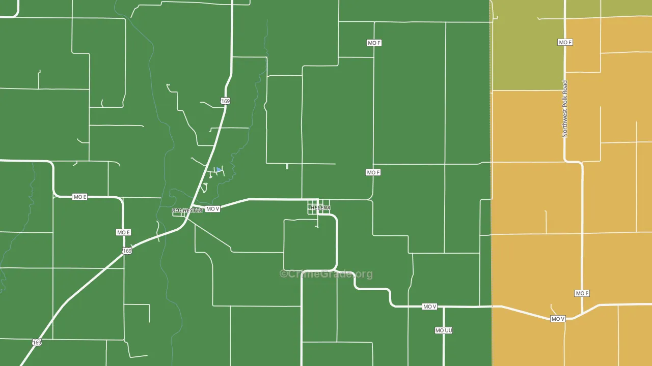Helena, MO Map of Drug-Related Crime Rates