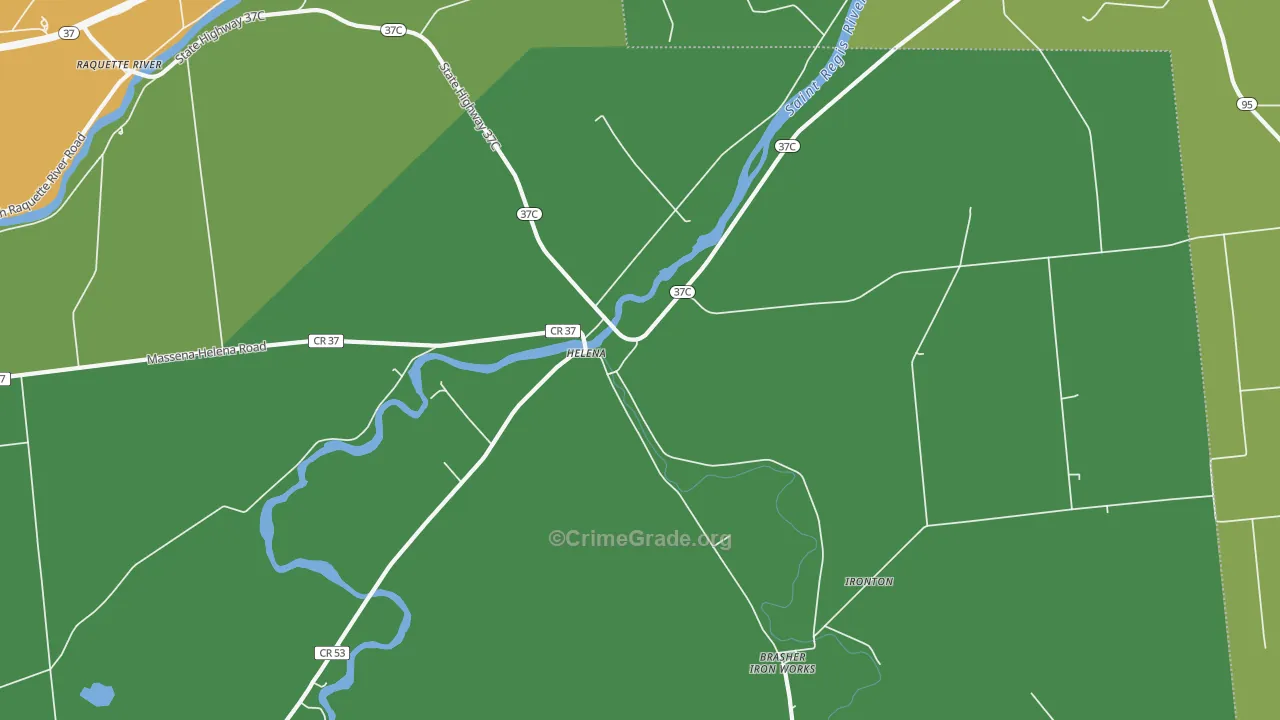 Helena, NY Map of Drug-Related Crime Rates