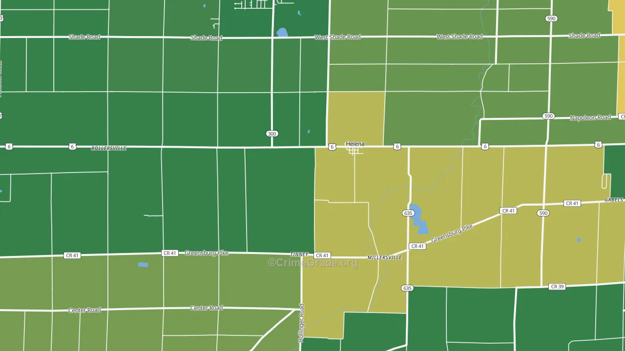 Helena, OH Map of Drug-Related Crime Rates