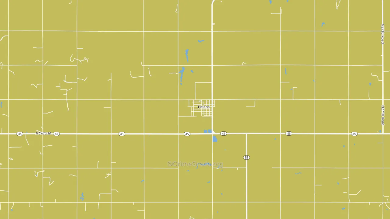 Helena, OK Map of Drug-Related Crime Rates