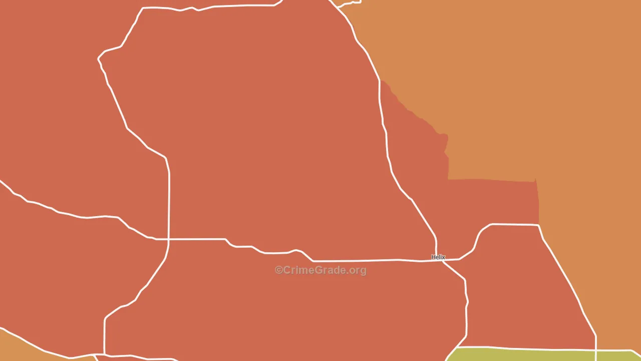 Helix, OR Map of Drug-Related Crime Rates