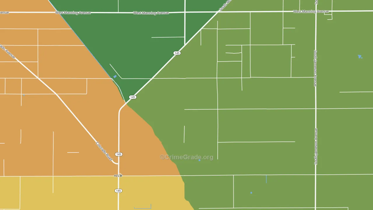 Helm, CA Map of Drug-Related Crime Rates