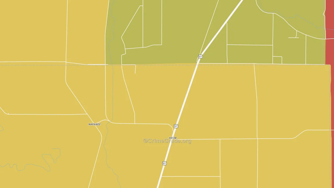 Helm, MS Map of Drug-Related Crime Rates