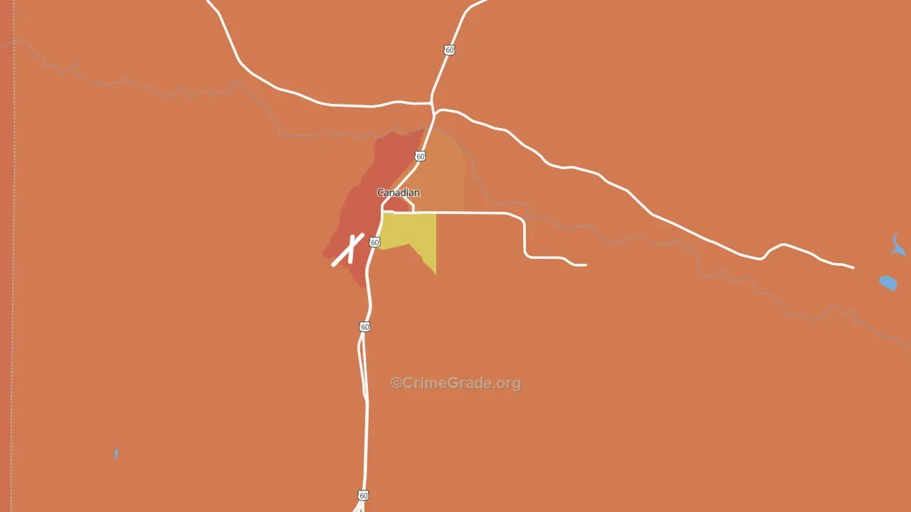 Hemphill County, TX Map of Drug-Related Crime Rates