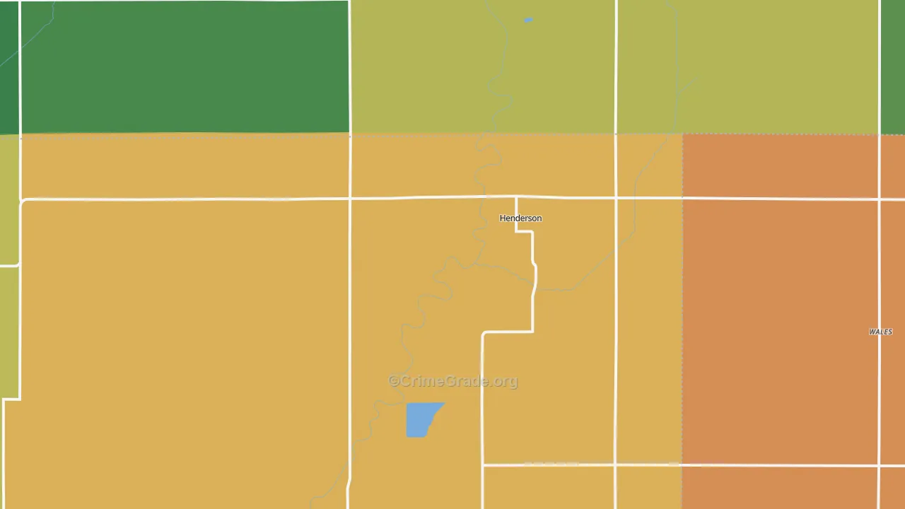 Henderson, IA Map of Drug-Related Crime Rates