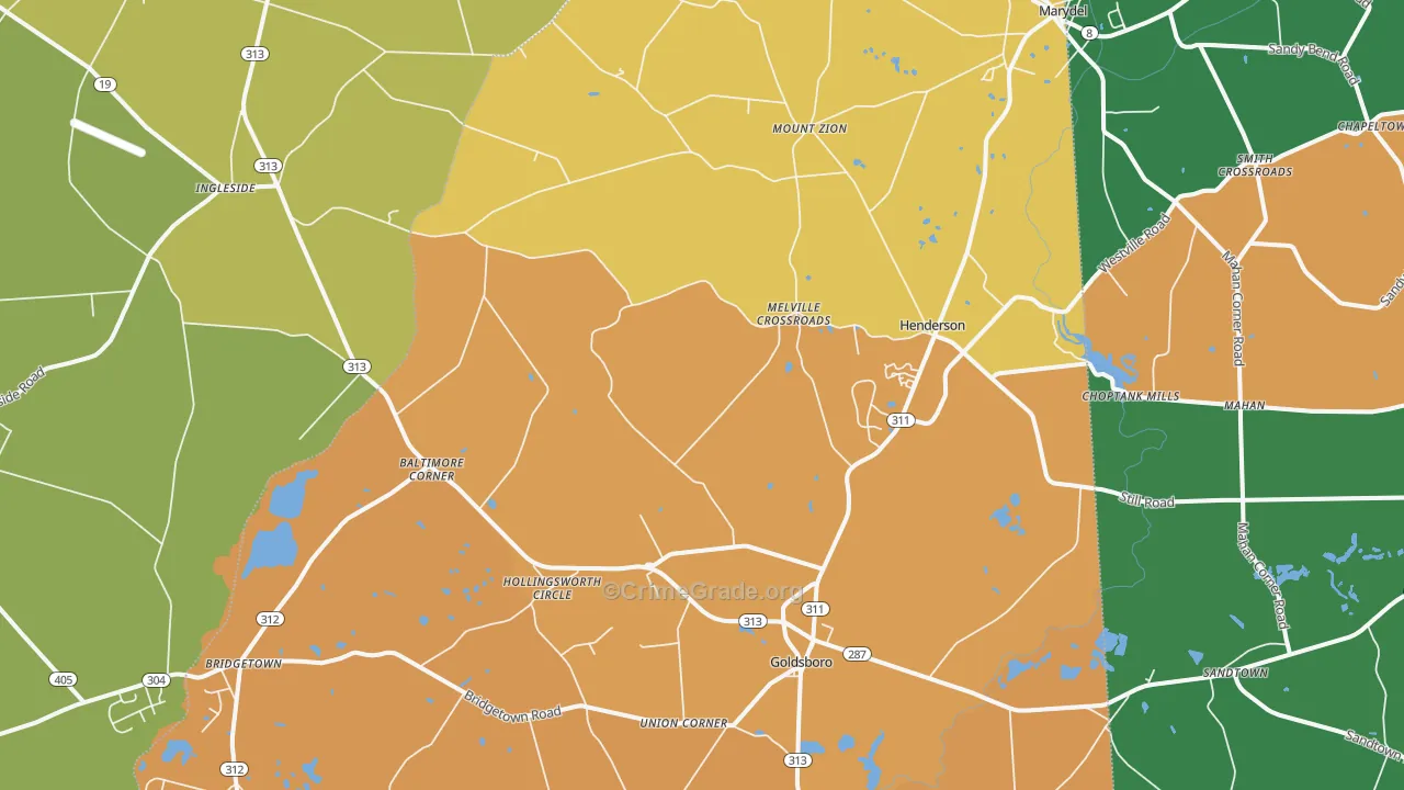 Henderson, MD Map of Drug-Related Crime Rates