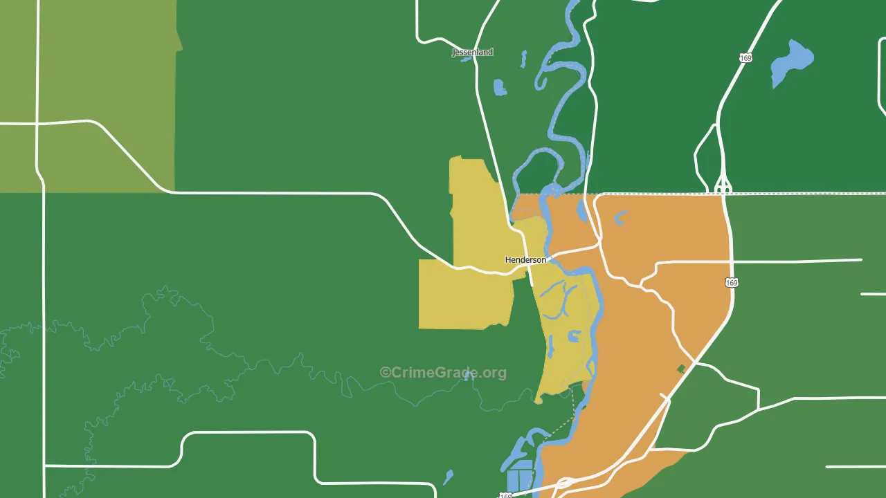 Henderson, MN Map of Drug-Related Crime Rates