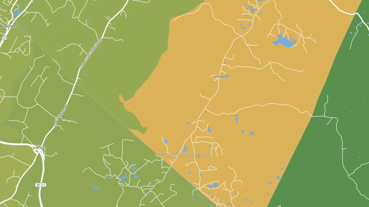 Hendon, TN Map of Drug-Related Crime Rates