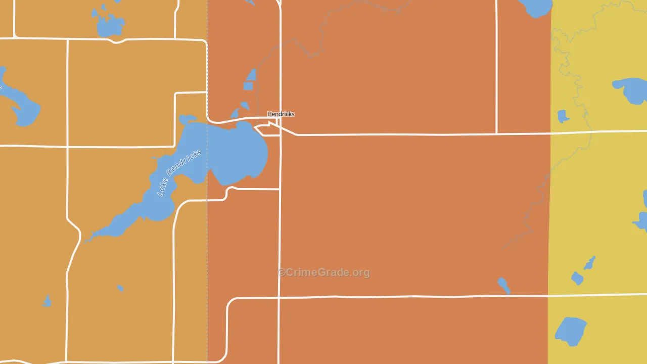 Hendricks, MN Map of Drug-Related Crime Rates