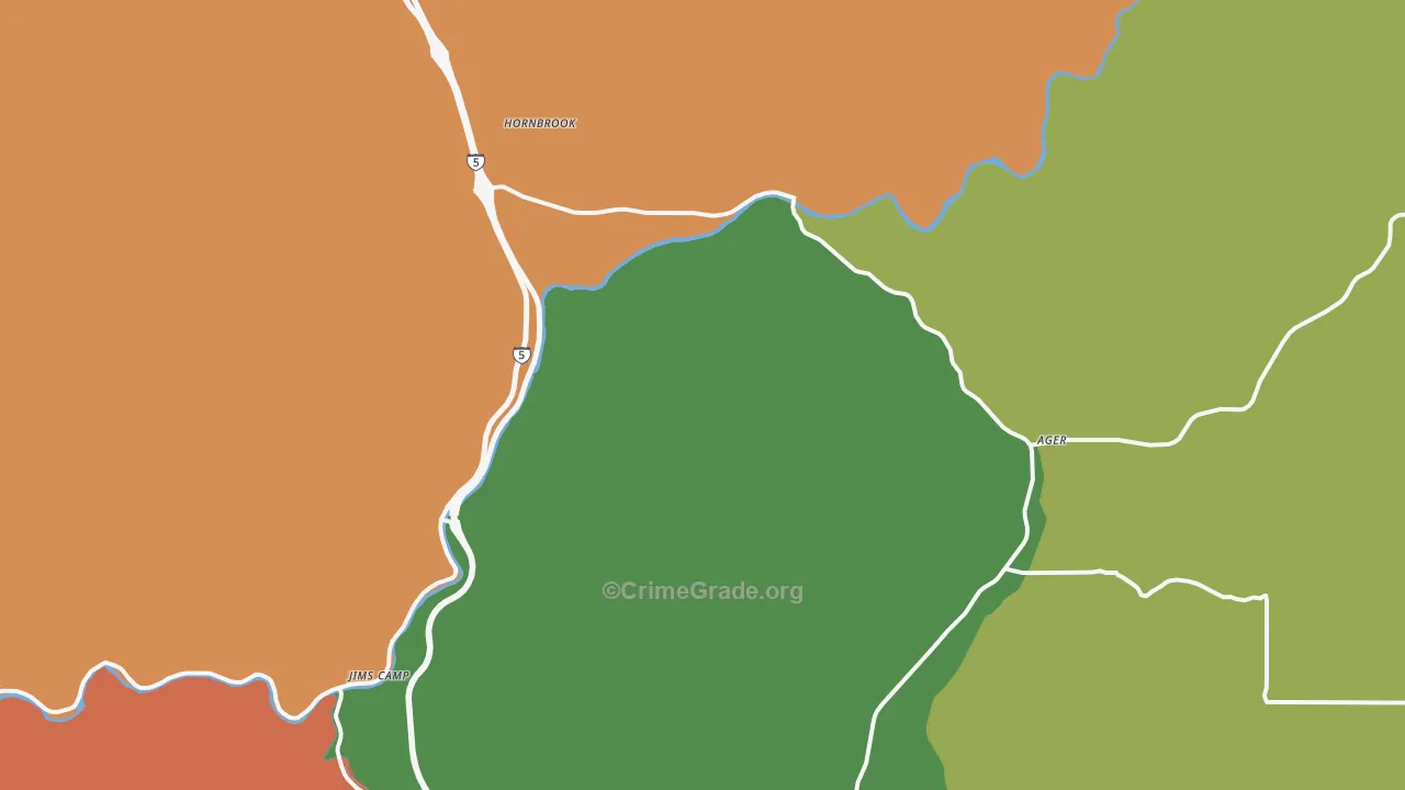 Henley, CA Map of Drug-Related Crime Rates