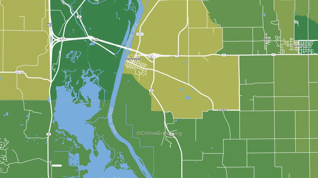 Hennepin, IL Map of Drug-Related Crime Rates