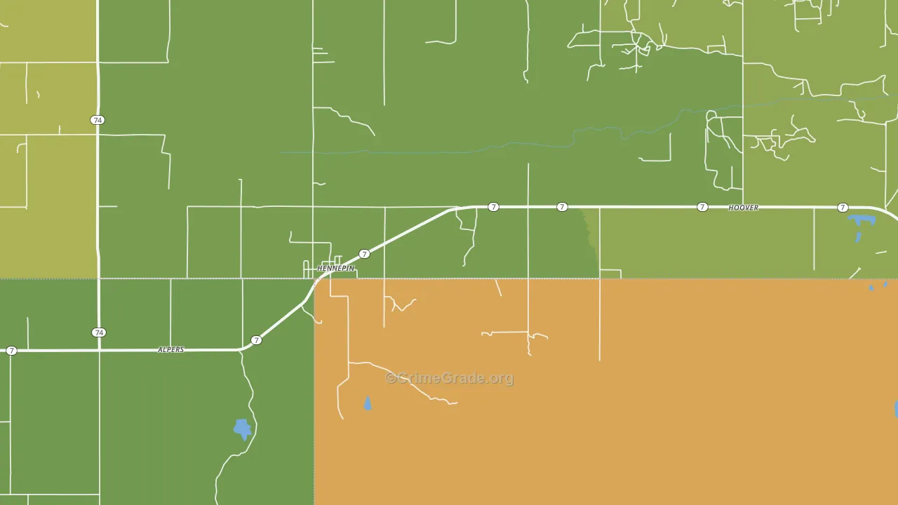 Hennepin, OK Map of Drug-Related Crime Rates