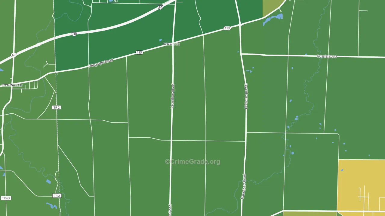 Henrietta, OH Map of Drug-Related Crime Rates