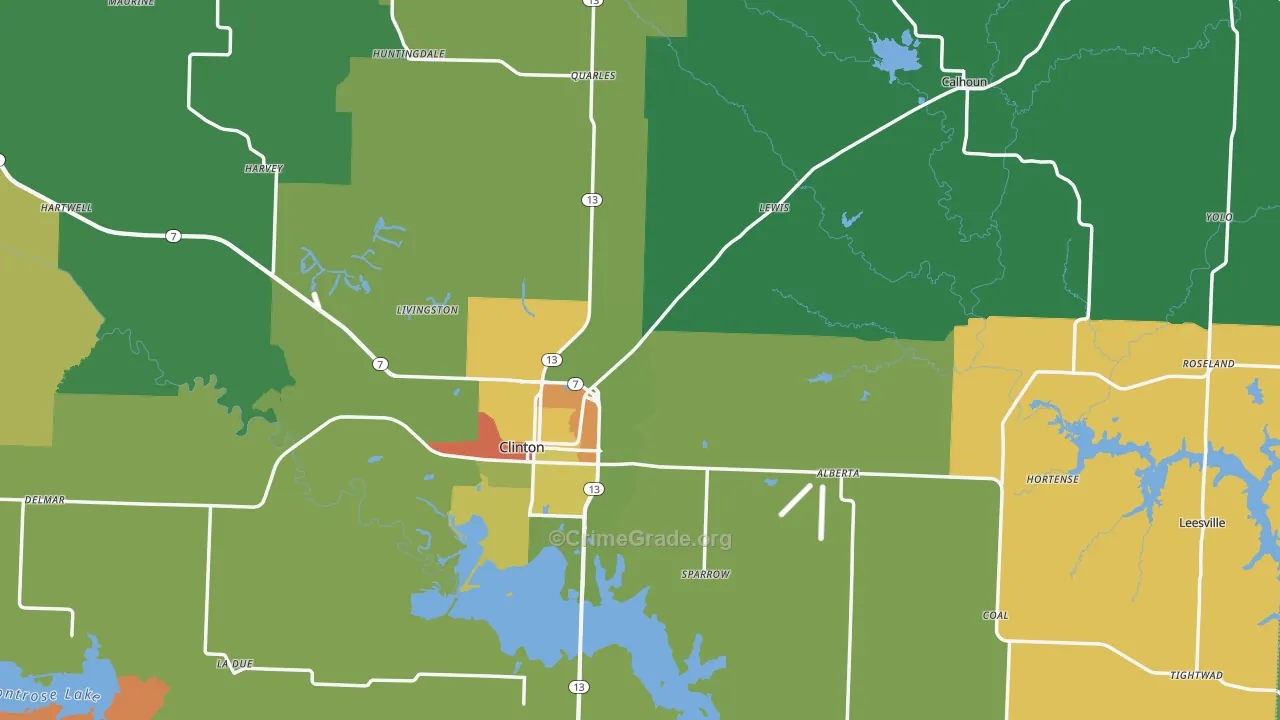 Henry County, MO Map of Drug-Related Crime Rates