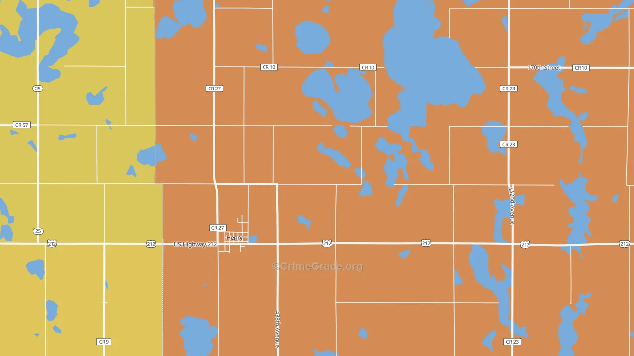 Henry, SD Map of Drug-Related Crime Rates