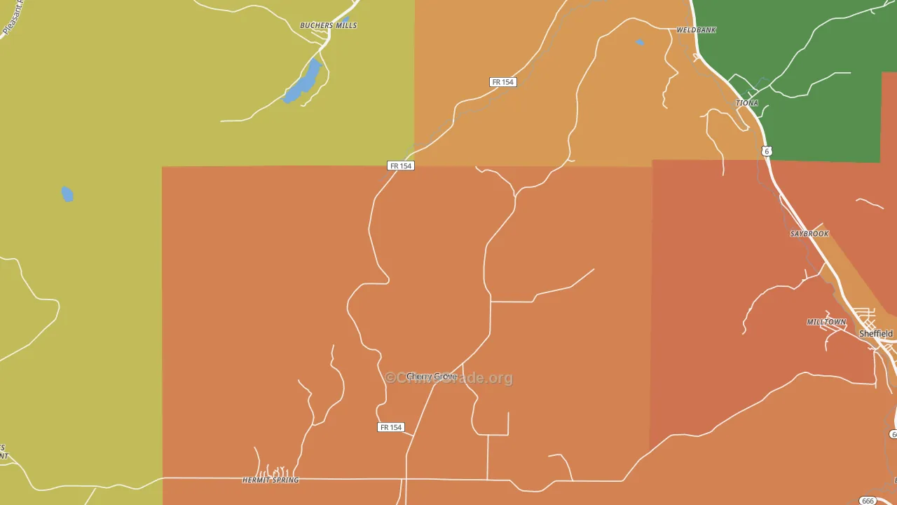 Henrys Mill, PA Map of Drug-Related Crime Rates