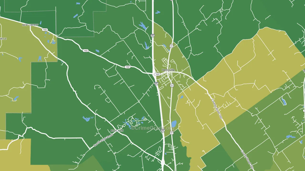Henryville, IN Map of Drug-Related Crime Rates