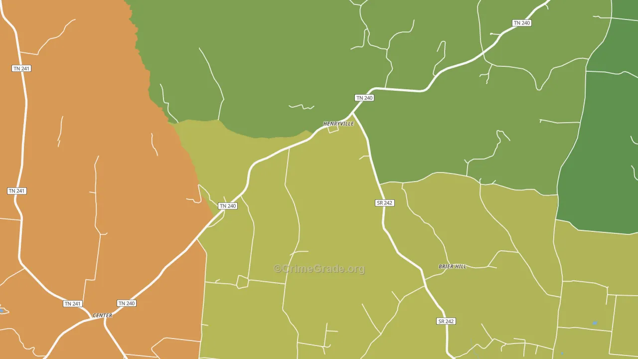 Henryville, TN Map of Drug-Related Crime Rates