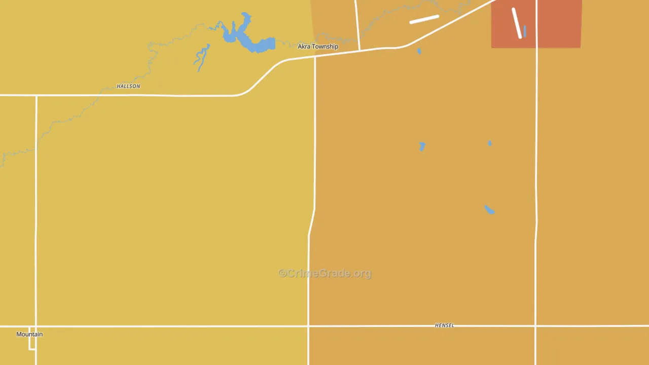Hensel, ND Map of Drug-Related Crime Rates