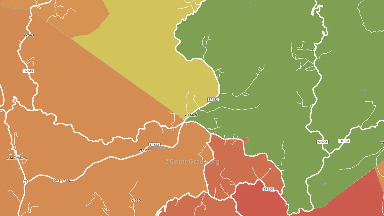 Herald, VA Map of Drug-Related Crime Rates