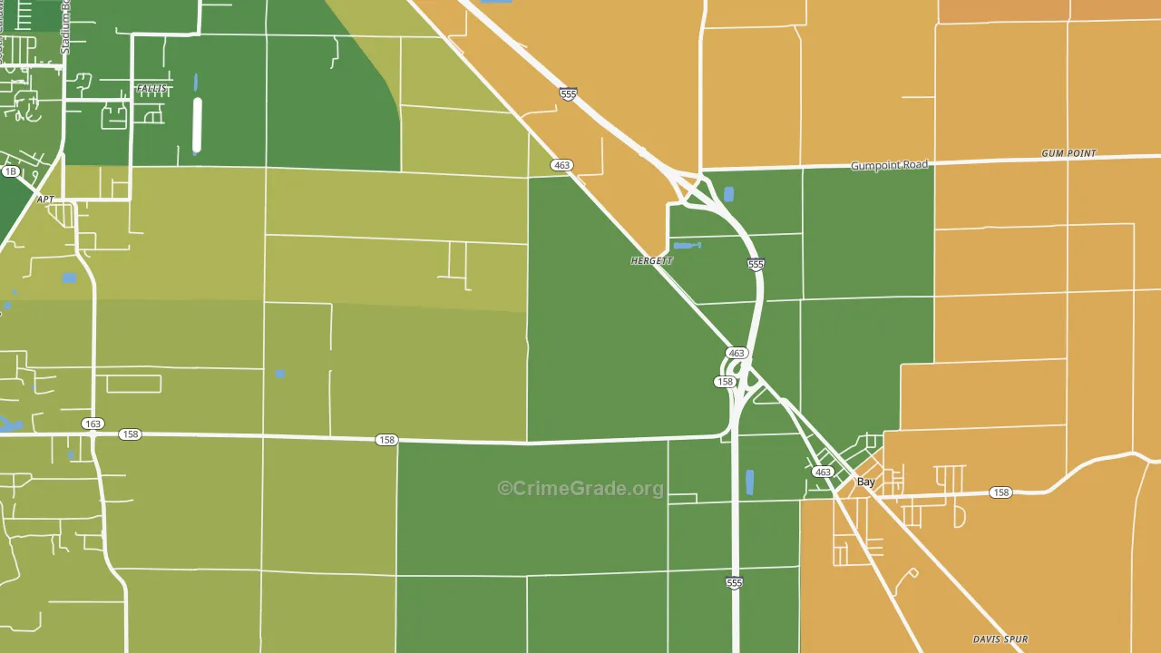 Hergett, AR Map of Drug-Related Crime Rates
