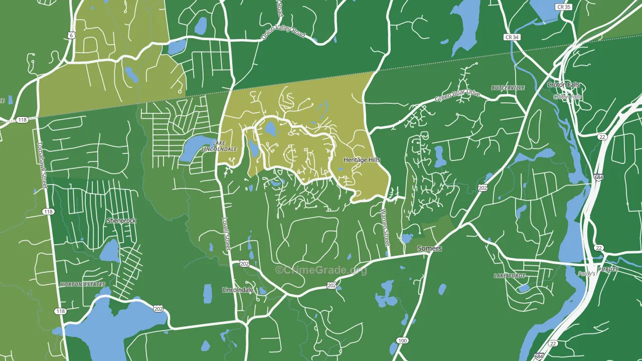 Heritage Hills, NY Map of Drug-Related Crime Rates