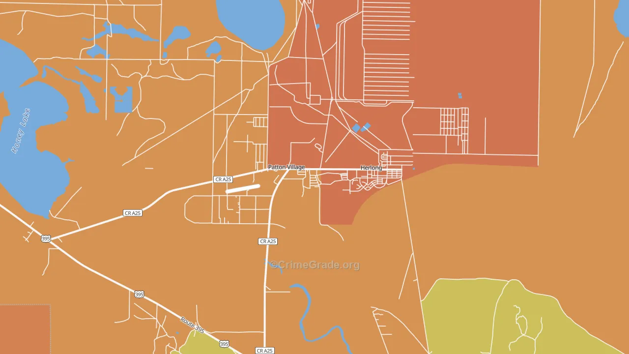 Herlong, CA Map of Drug-Related Crime Rates