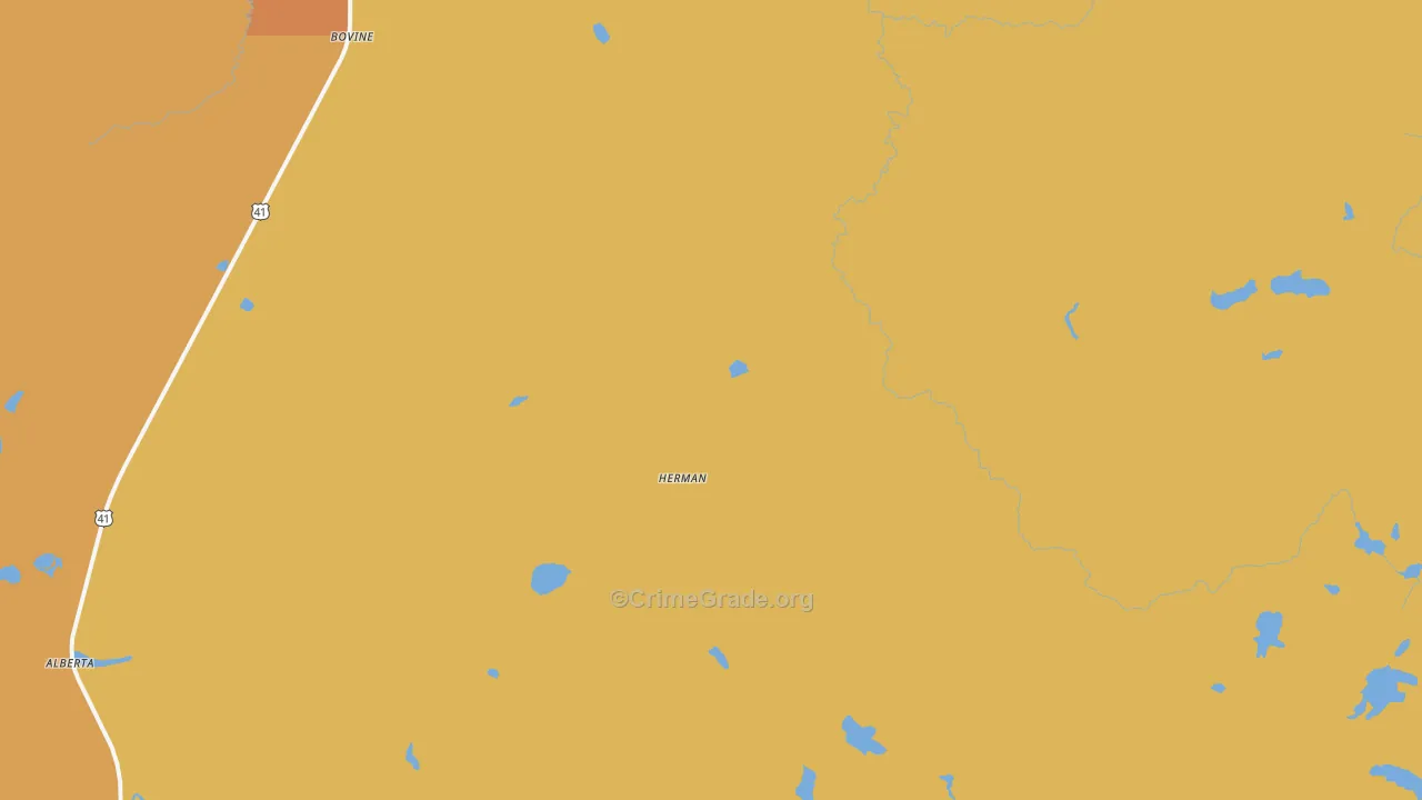 Herman, MI Map of Drug-Related Crime Rates