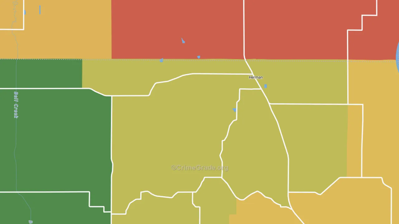 Herman, NE Map of Drug-Related Crime Rates