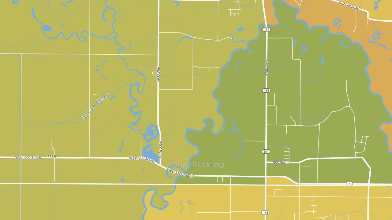 Hermitage, UT Map of Drug-Related Crime Rates