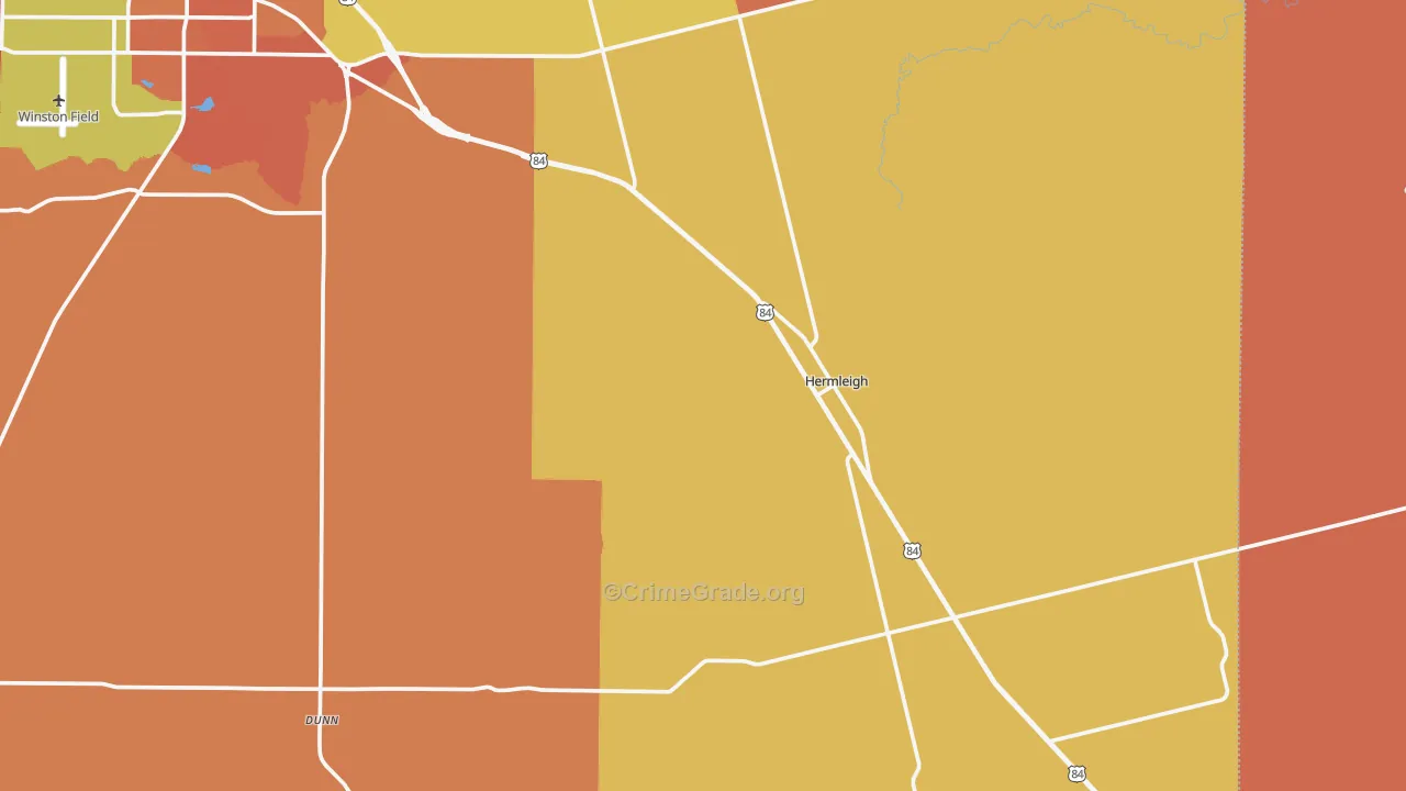 Hermleigh, TX Map of Drug-Related Crime Rates