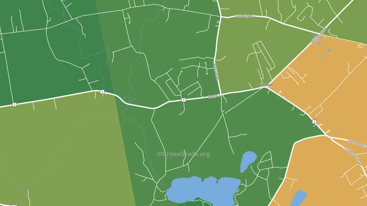 Hermon, ME Map of Drug-Related Crime Rates