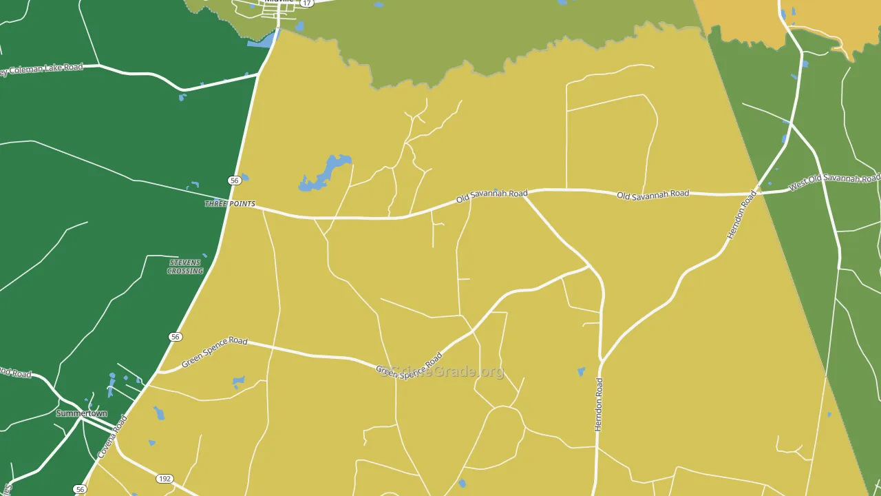 Herndon, GA Map of Drug-Related Crime Rates