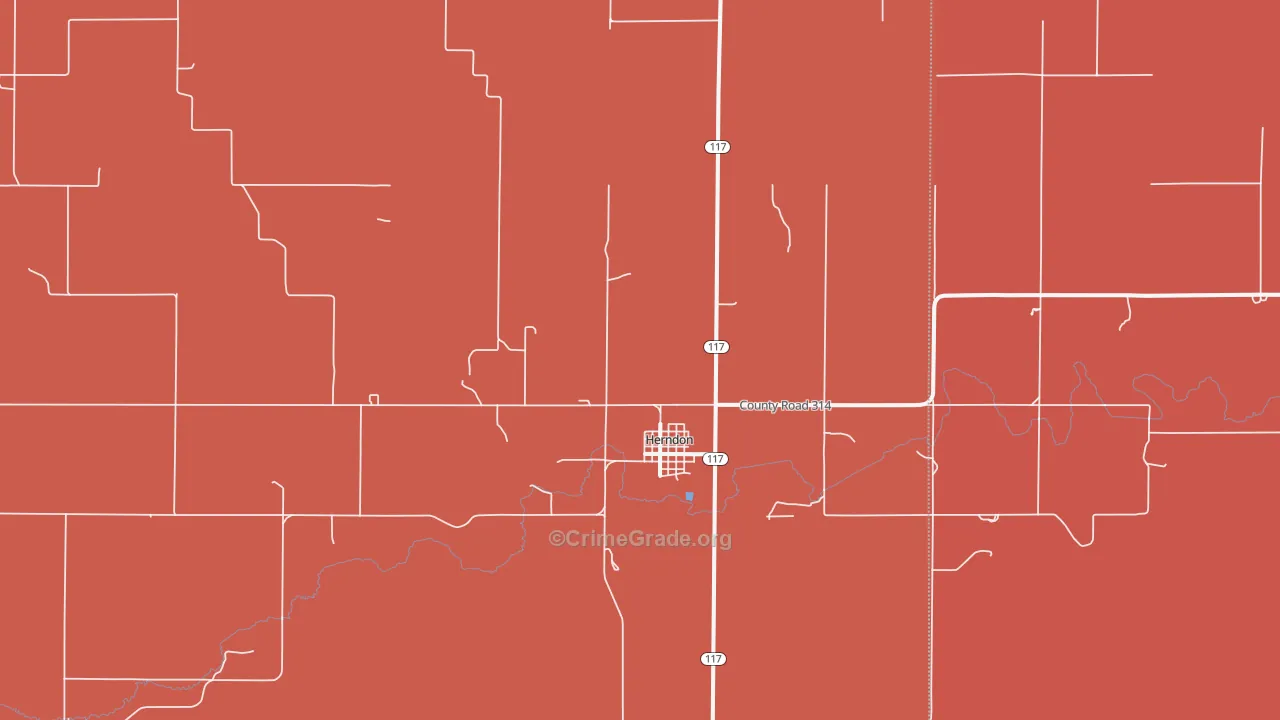 Herndon, KS Map of Drug-Related Crime Rates
