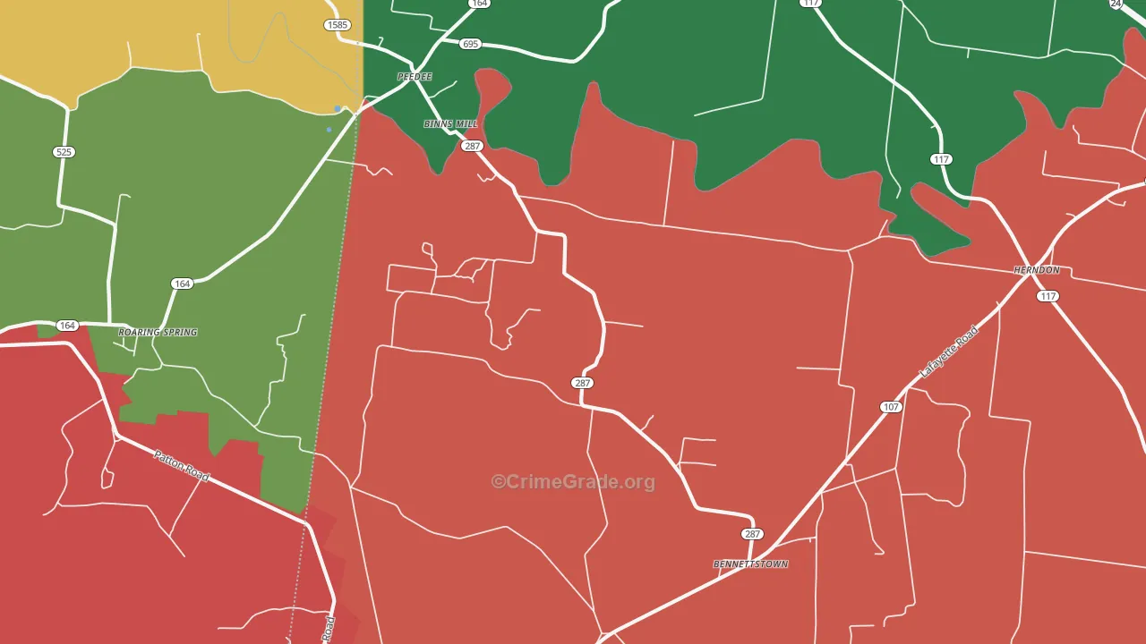 Herndon, KY Map of Drug-Related Crime Rates
