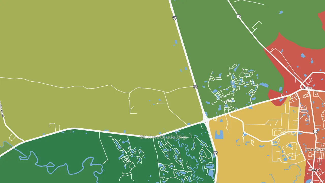 Hero, FL Map of Drug-Related Crime Rates