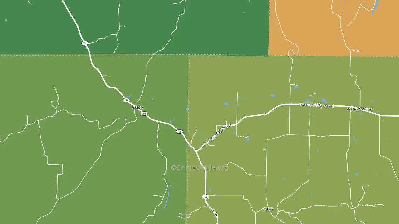 Herod, IL Map of Drug-Related Crime Rates