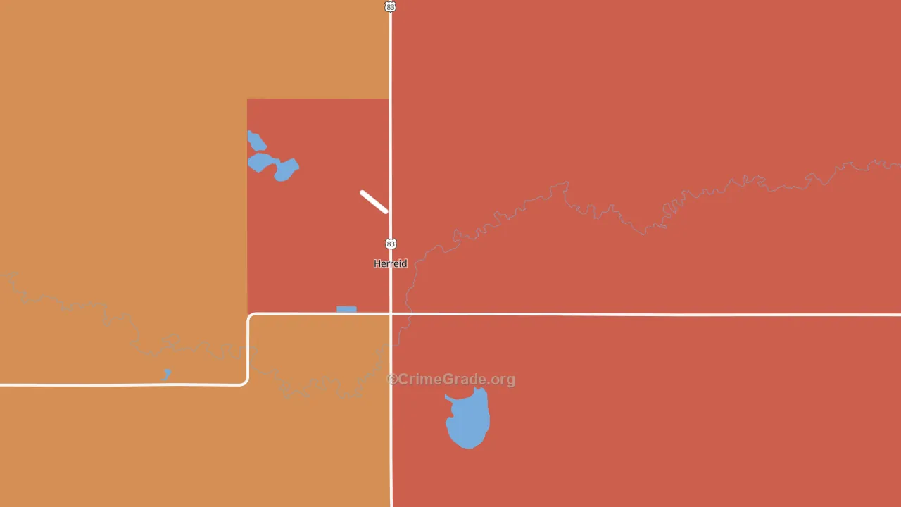 Herreid, SD Map of Drug-Related Crime Rates