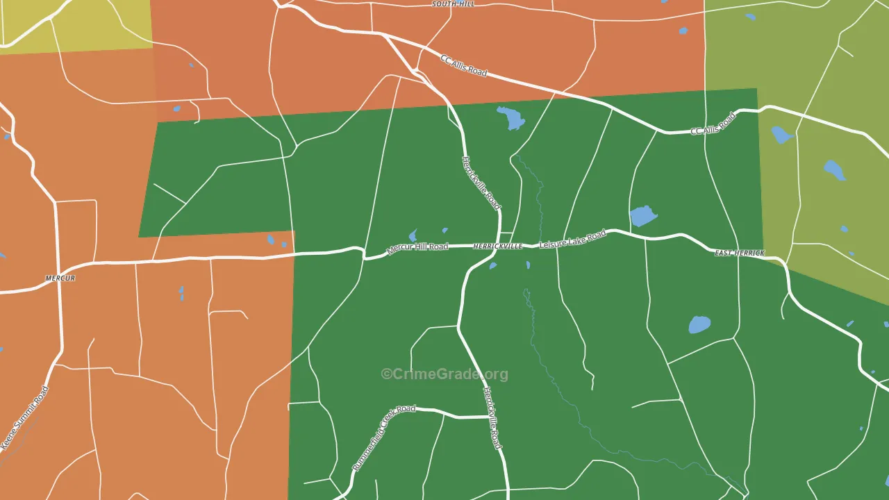 Herrickville, PA Map of Drug-Related Crime Rates