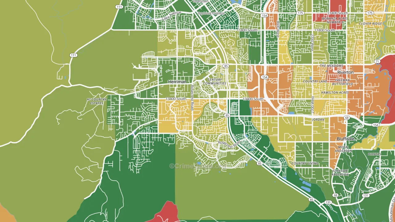 Herriman, UT Map of Drug-Related Crime Rates