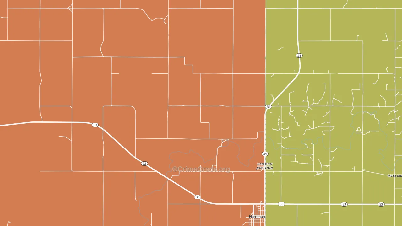 Herring, OK Map of Drug-Related Crime Rates