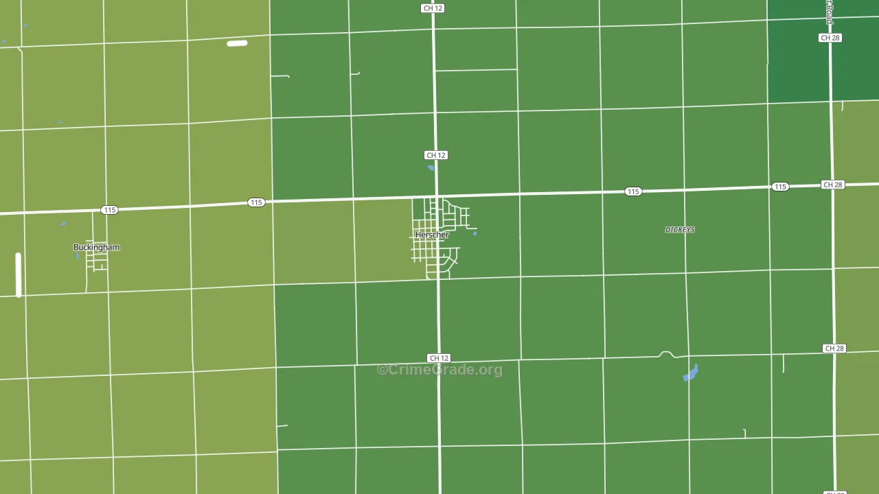 Herscher, IL Map of Drug-Related Crime Rates