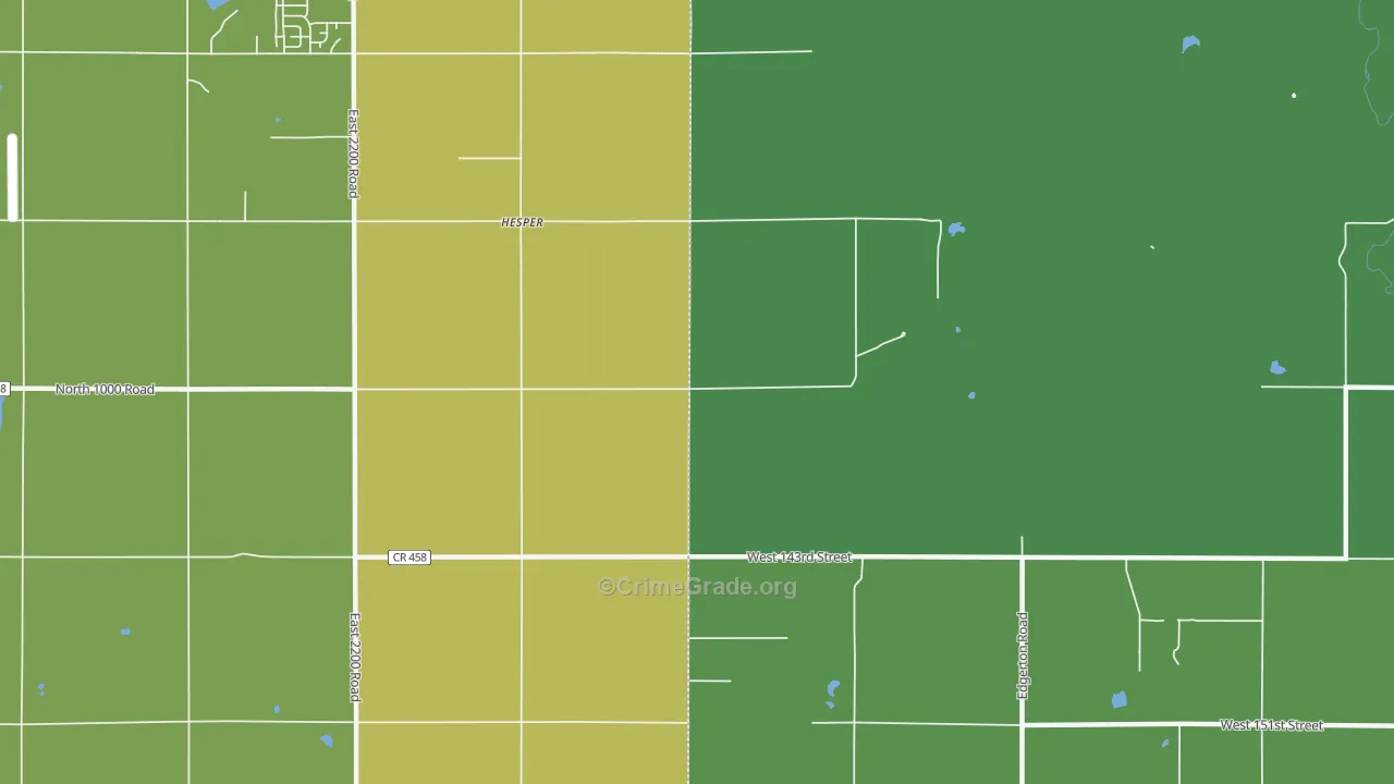 Hesper, KS Map of Drug-Related Crime Rates