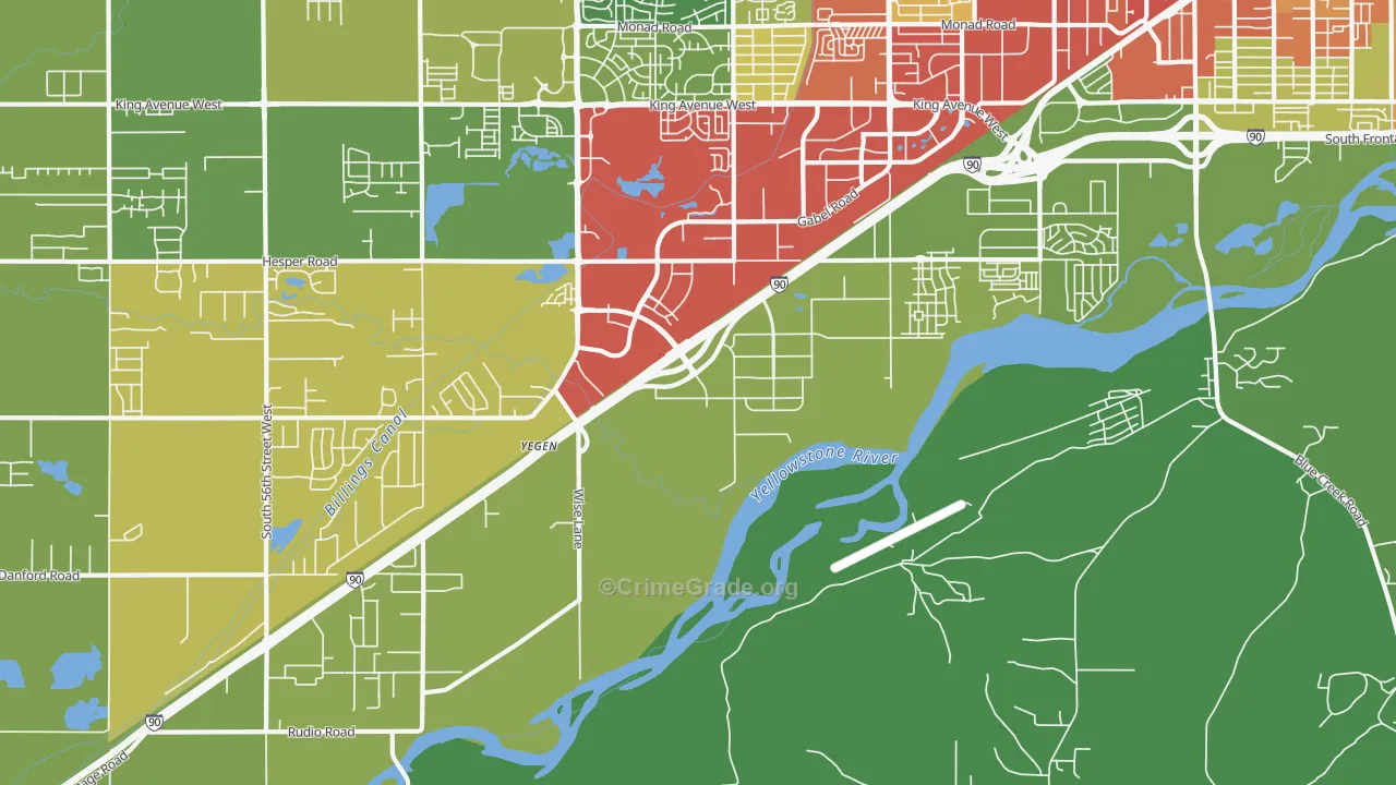 Hesper, MT Map of Drug-Related Crime Rates
